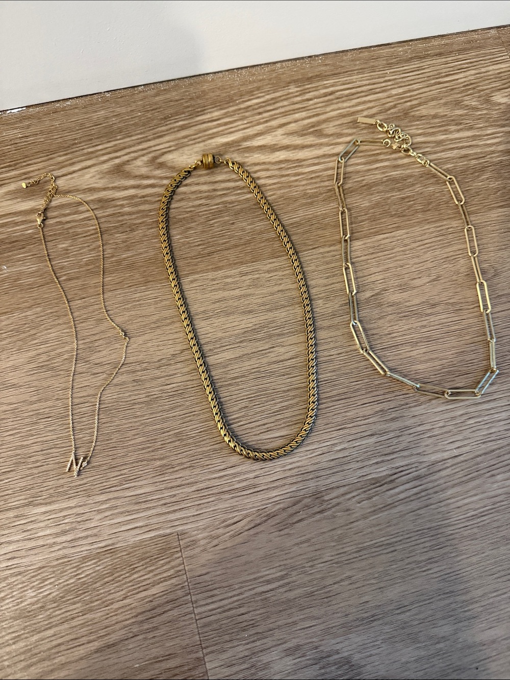 Gold Tone Link Necklaces - Women's Jewelry